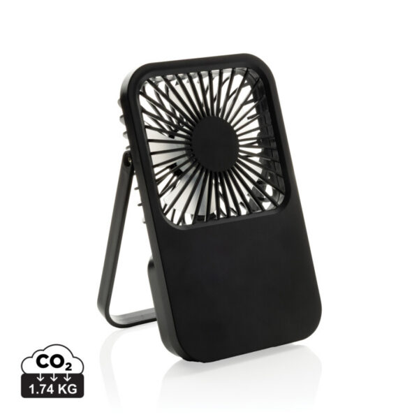 Aervina RCS recycled plastic re-chargeable desk fan